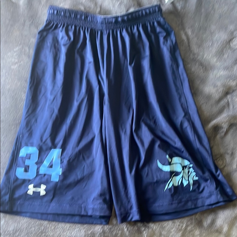 Under Armour Blue Athletic Shorts with Elastic Waistband